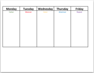 Tips for Successful Meal Planning