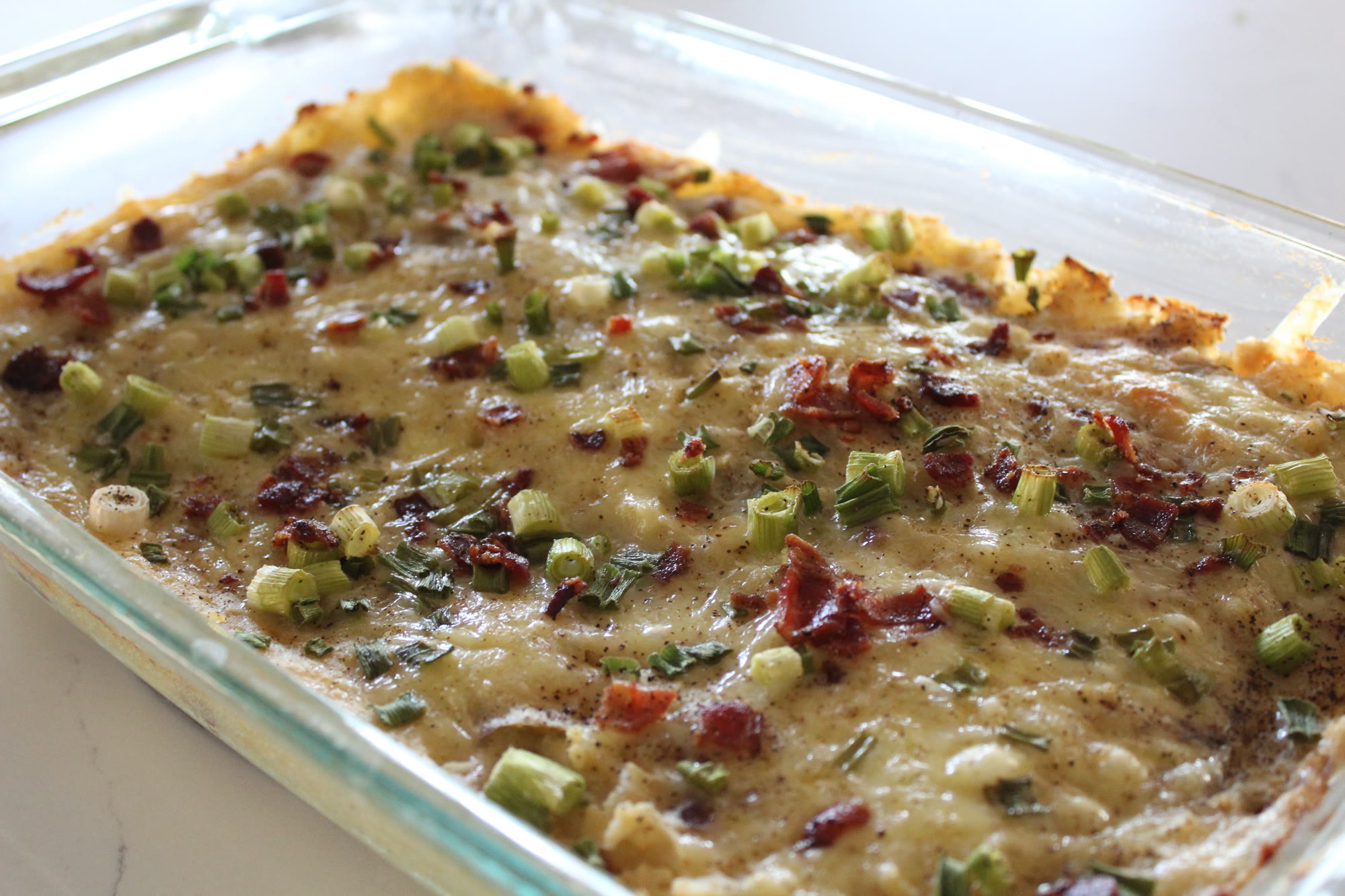 Twice Baked Potato and Cauliflower Casserole