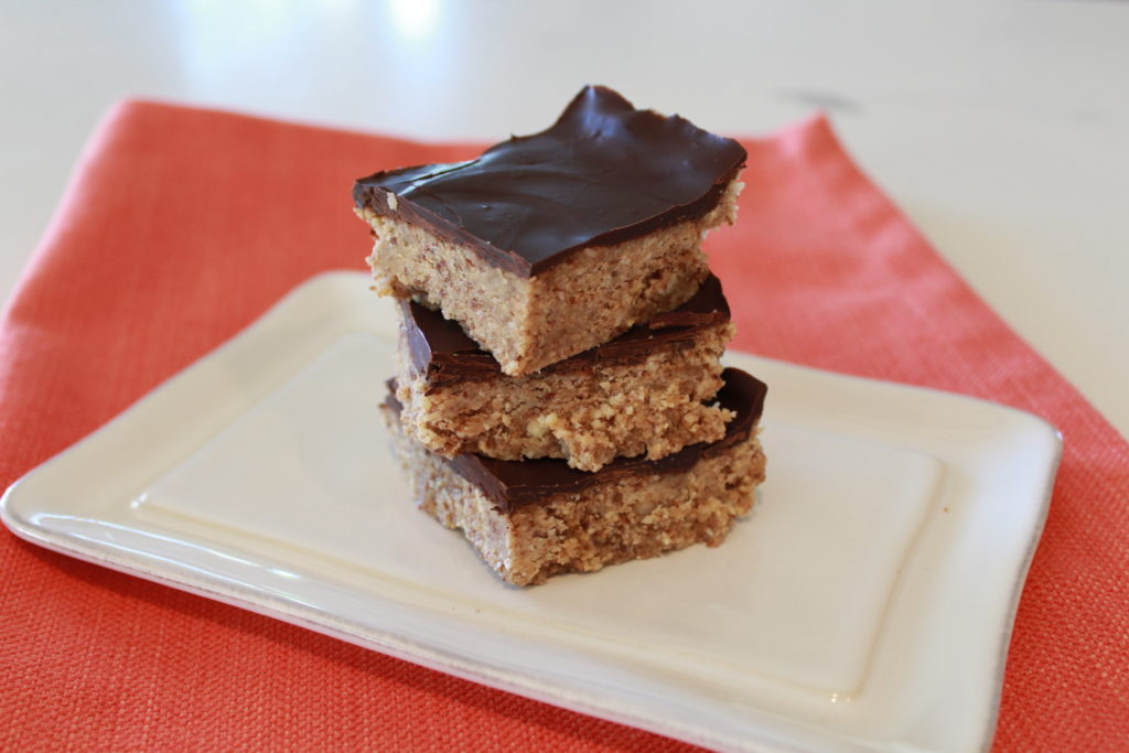 Paleo No-Bake Nut & Chocolate Bars
