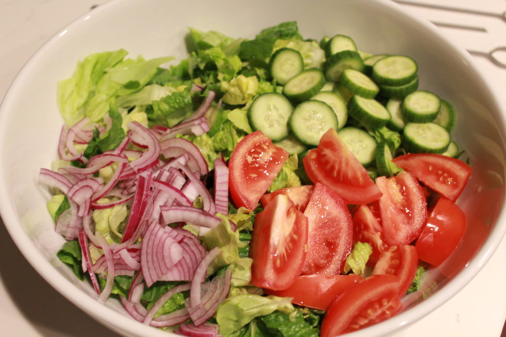 Mediterranean Chicken Kebab Salad