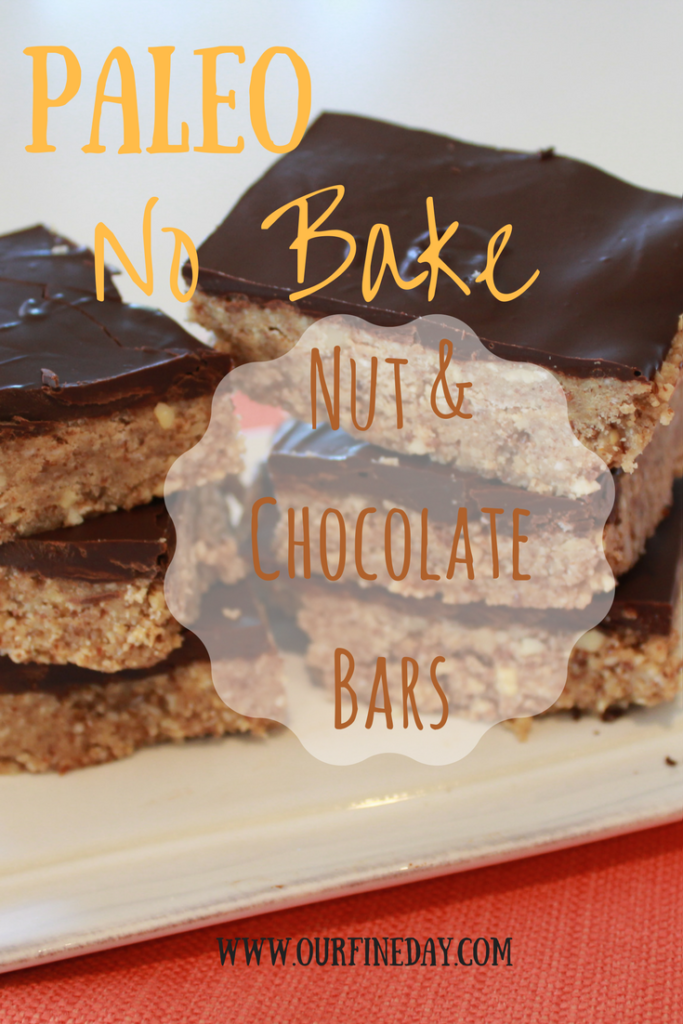 Paleo No-Bake Nut & Chocolate Bars