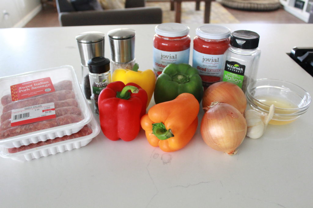 Crock Pot Italian Sausages and Peppers