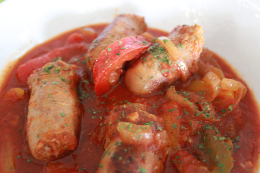 Crock Pot Italian Sausages and Peppers