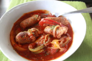Crock Pot Italian Sausages and Peppers
