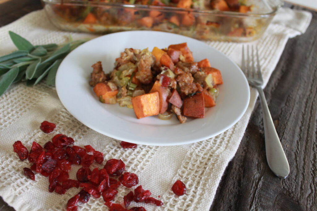 Bread-less Thanksgiving Stuffing