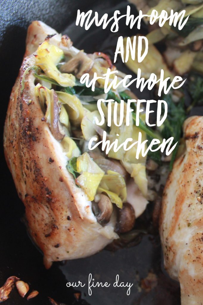 Mushroom and Artichoke Stuffed Chicken