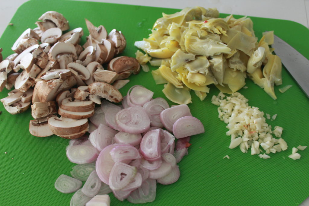 Mushroom and Artichoke Stuffed Chicken