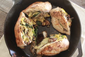 Mushroom and Artichoke Stuffed Chicken