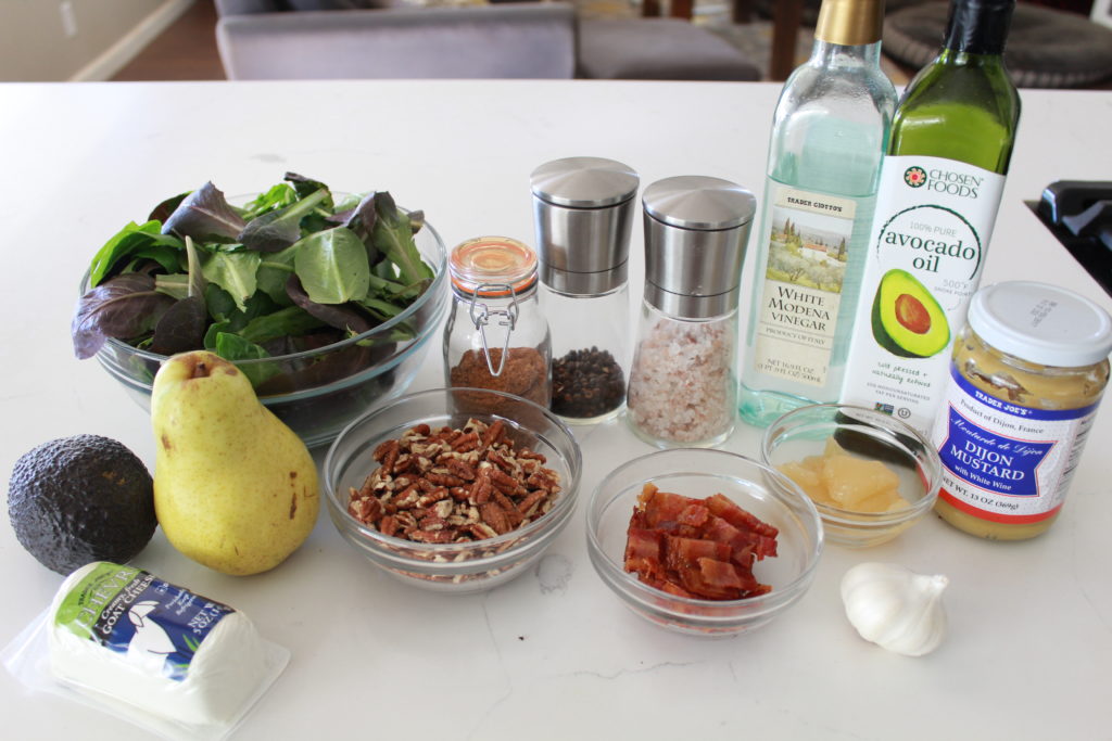 Holiday Pear Salad with Honey Dijon Dressing