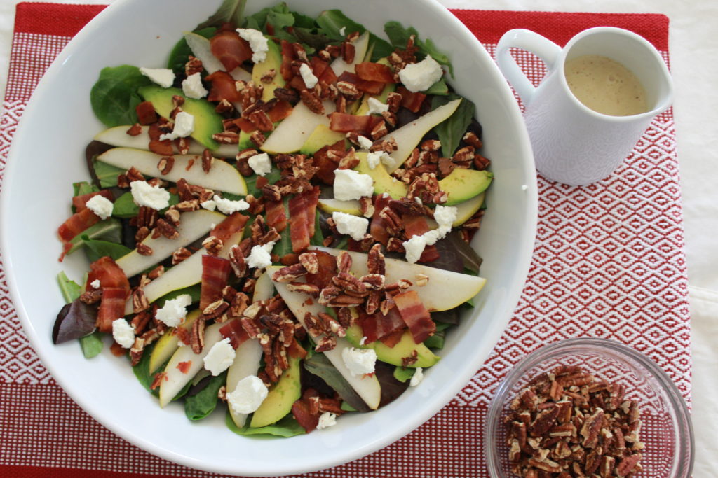 Holiday Pear Salad with Honey Dijon Dressing
