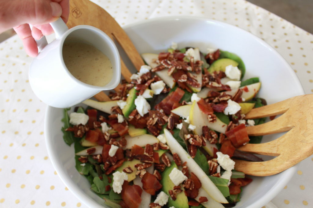 Holiday Pear Salad with Honey Dijon Dressing
