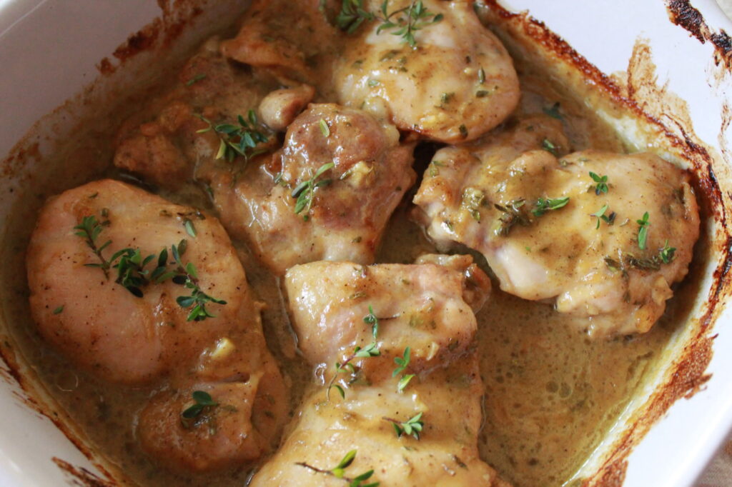 Honey Dijon Chicken Thighs