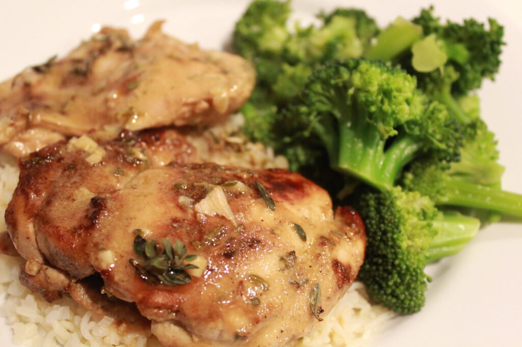 Honey Dijon Chicken Thighs