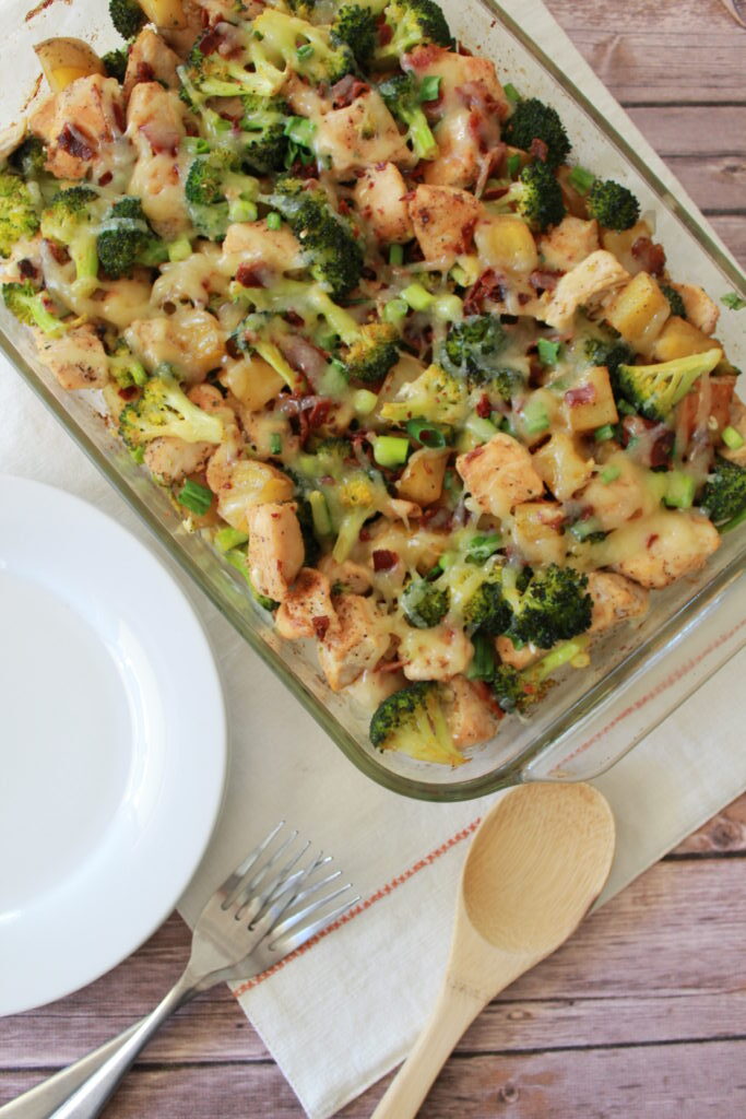 Loaded Chicken, Broccoli & Potato Casserole