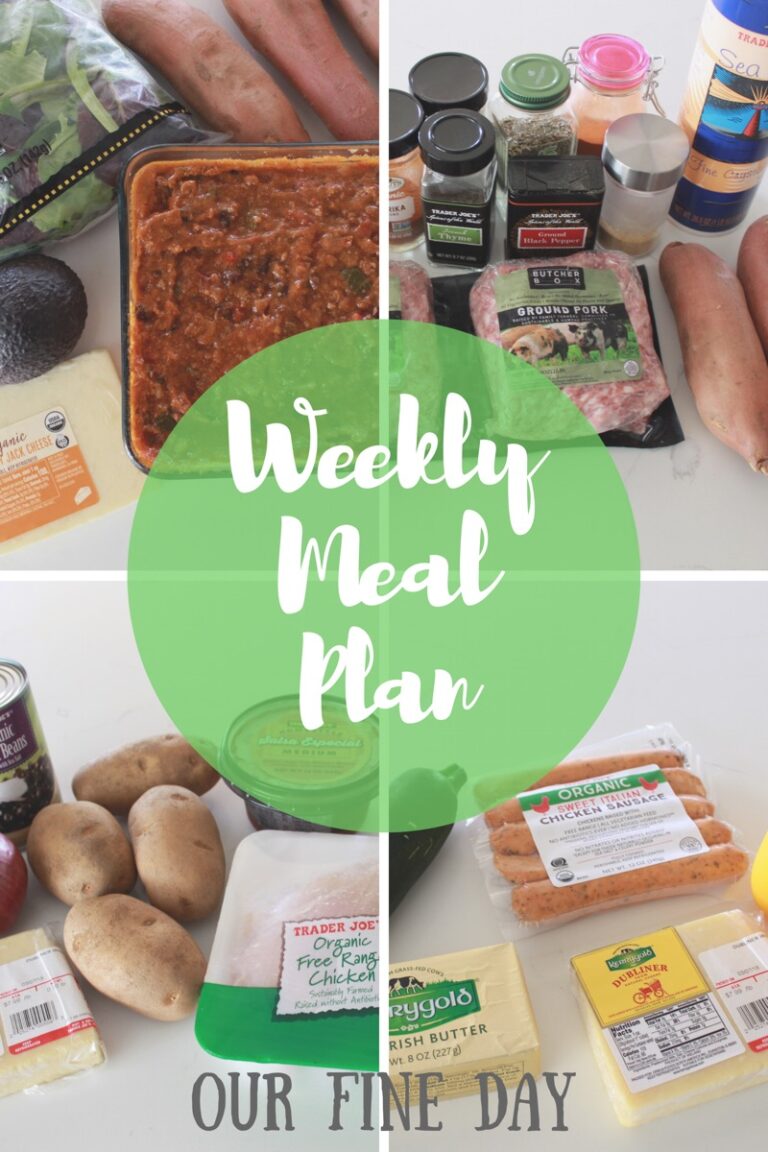 Weekly Meal Plan 3/12/18