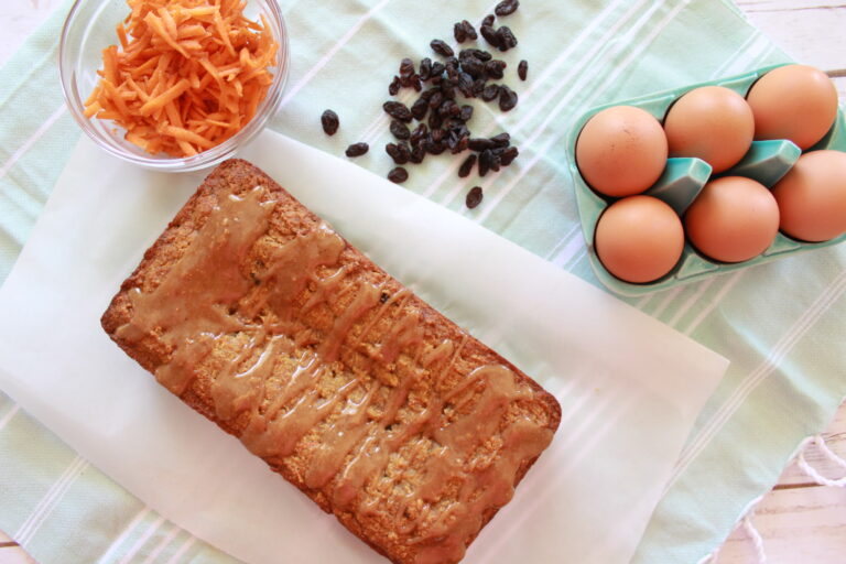 Carrot Cake Loaf with Maple Glaze
