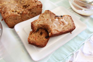 Carrot Cake Loaf with Maple Glaze