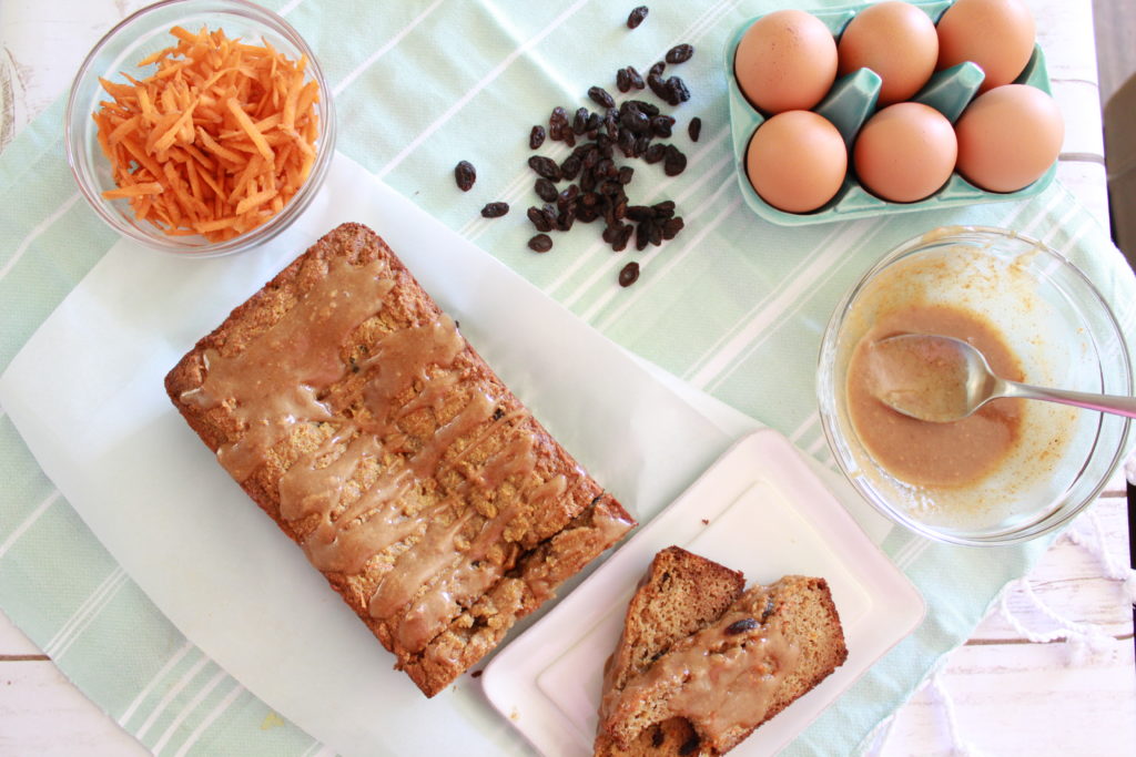 Carrot Cake Loaf with Maple Glaze