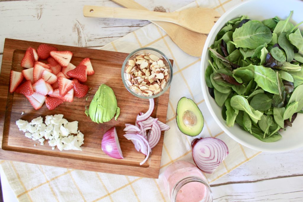 Strawberry Spring Salad with Strawberry Poppyseed Dressing