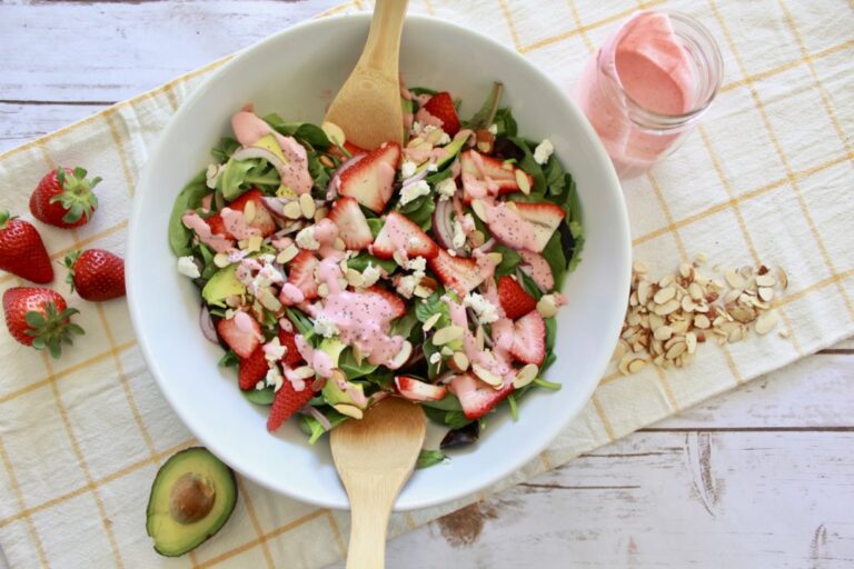 Strawberry Spring Salad with Strawberry Poppyseed Dressing