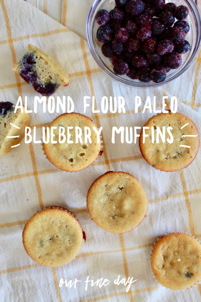Almond Flour Paleo Blueberry Muffins
