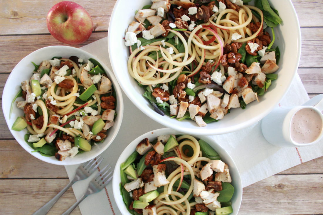 Chicken Apple & Walnut Salad with Red Wine Vinaigrette