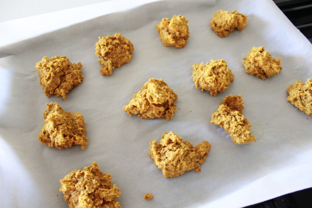No-Bake Peanut Butter Pumpkin Dog Treats