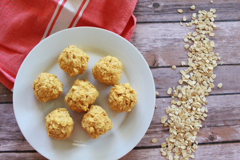 No-Bake Peanut Butter Pumpkin Dog Treats