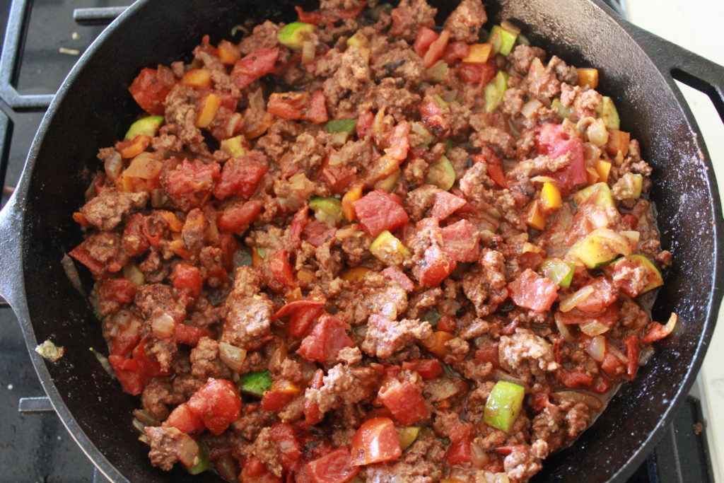 (Almost 5 Ingredient) Cauliflower Rice Taco Casserole