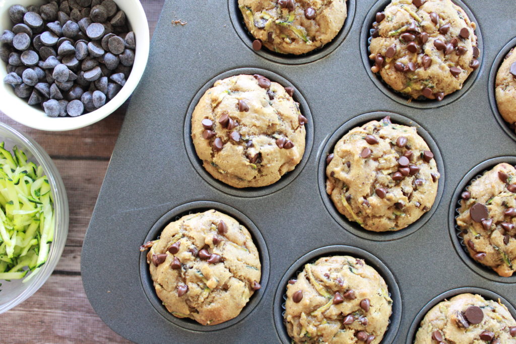 Paleo Zucchini Chocolate Chip Muffins
