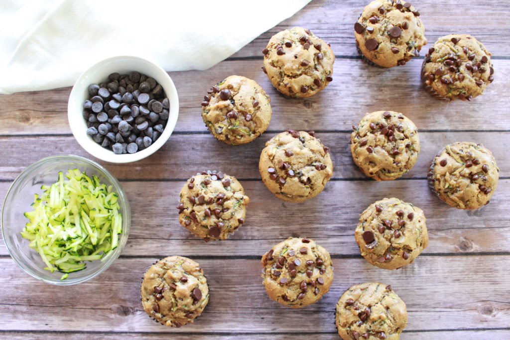 Paleo Zucchini Chocolate Chip Muffins
