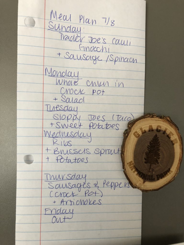 Meal Plan Monday 7/9