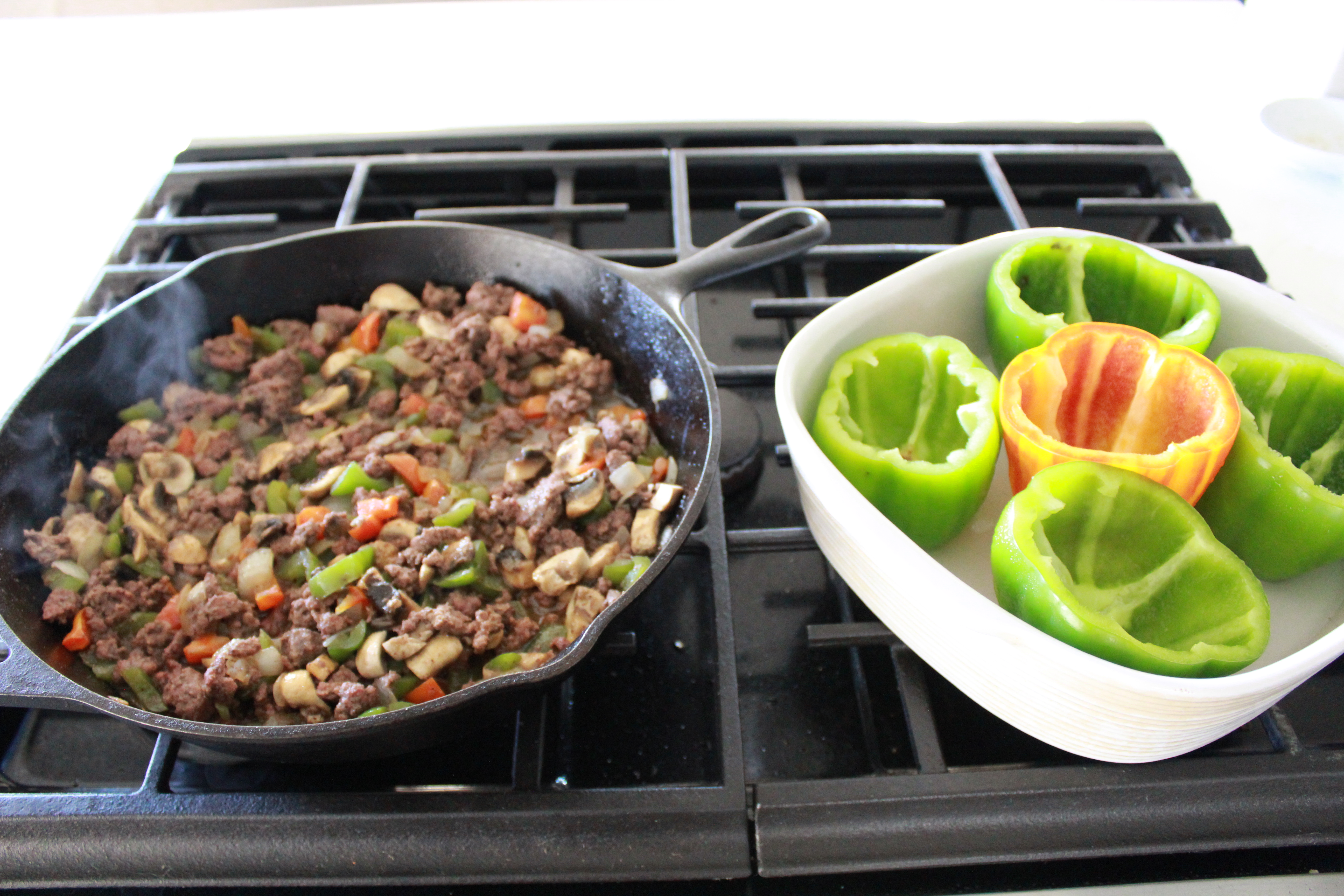 Philly Cheesesteak Stuffed Bell Peppers