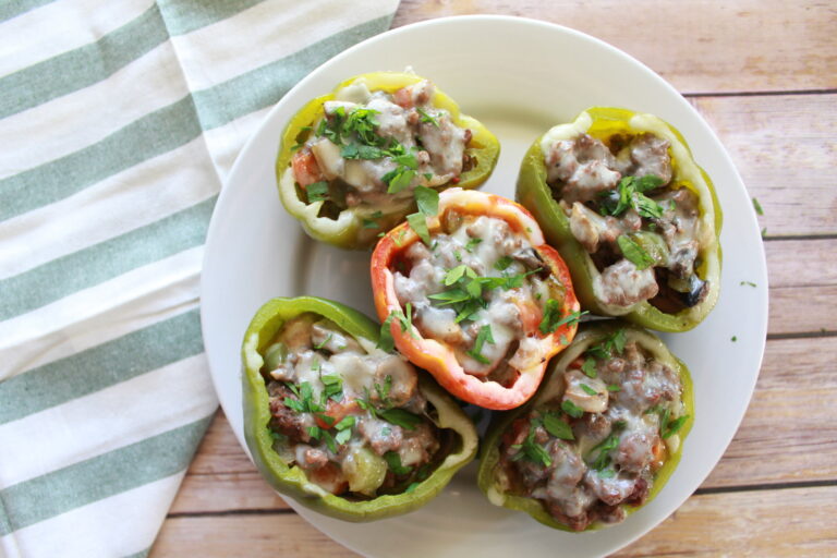 Philly Cheesesteak Stuffed Bell Peppers