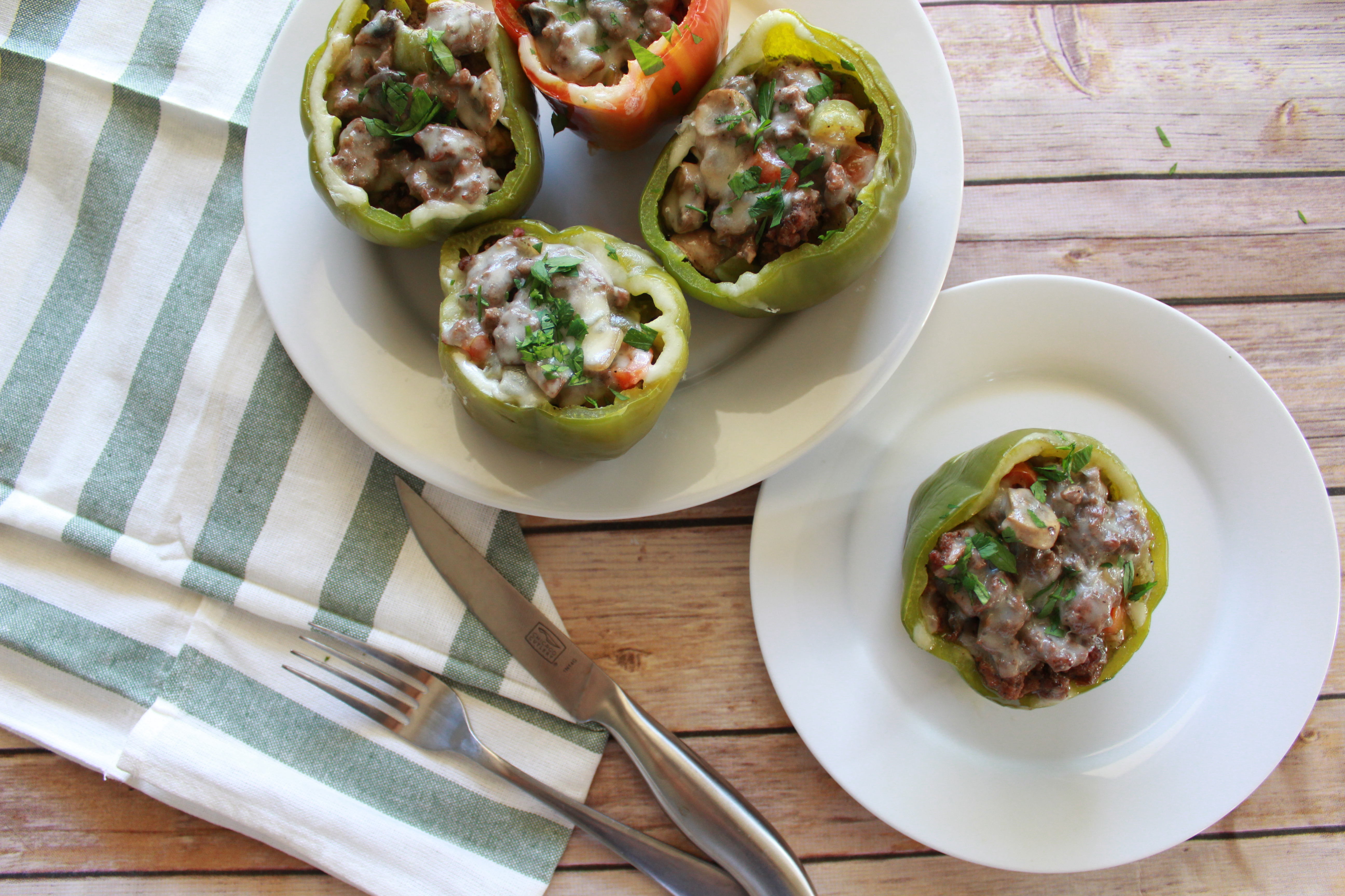 Philly Cheesesteak Stuffed Bell Peppers